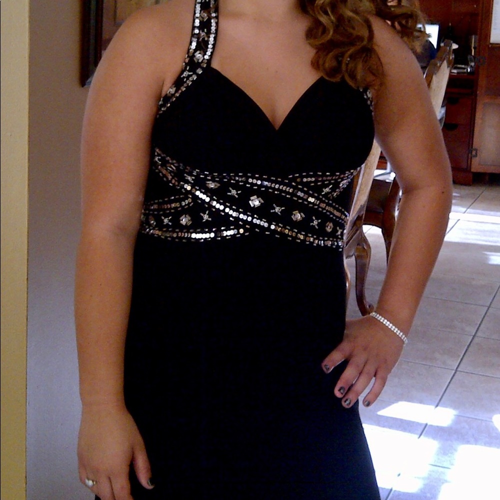 Black gown from Morgan & Company.  Size 9/10